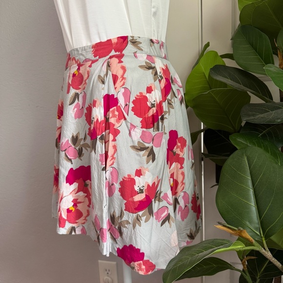 Old Navy Pink Red Pleated Skater Mini Skirt with Pockets - Picture 6 of 9